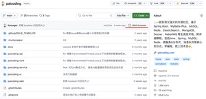 技术派的 commit 次数